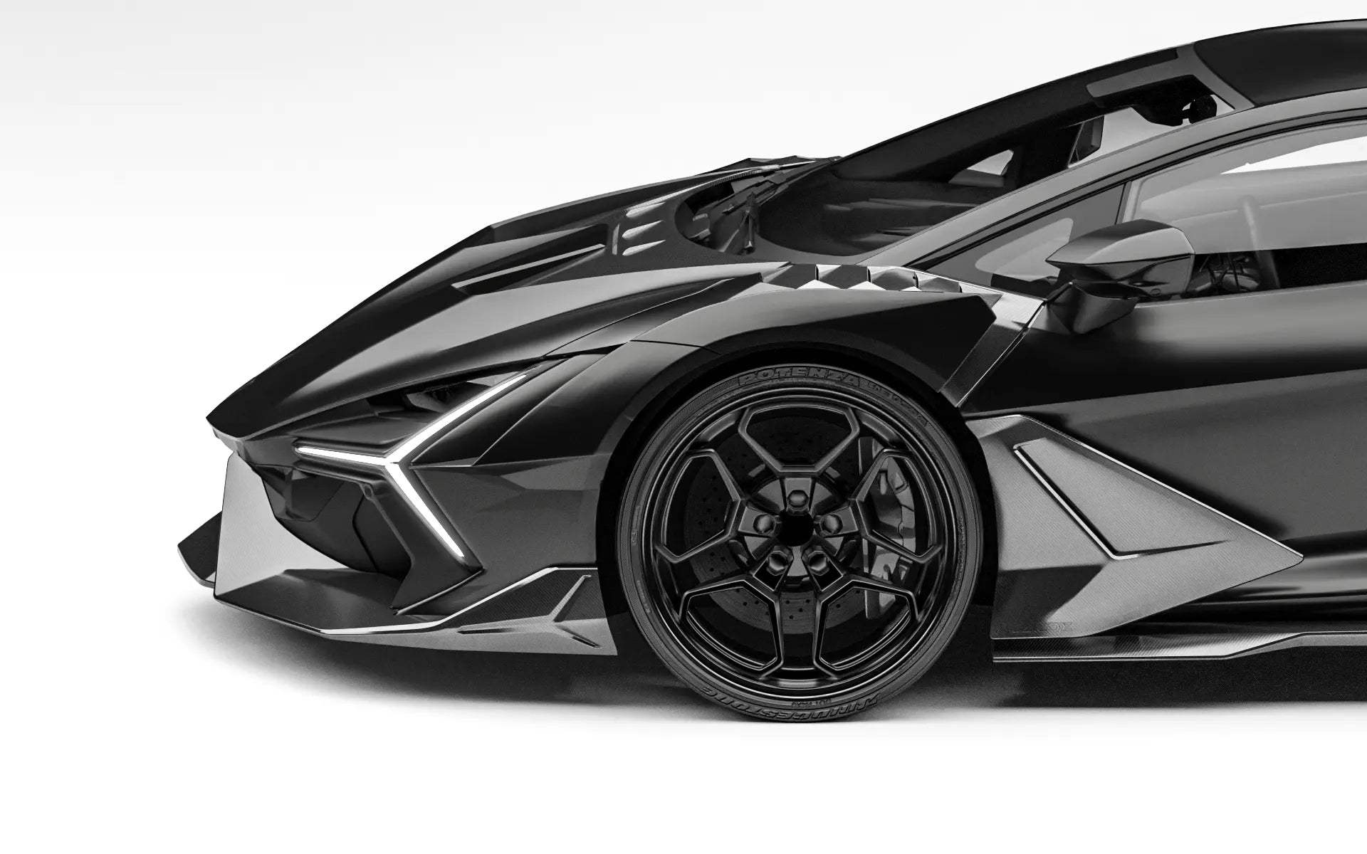 ZACOE Lamborghini Revuelto widebody carbon aero kit side profile