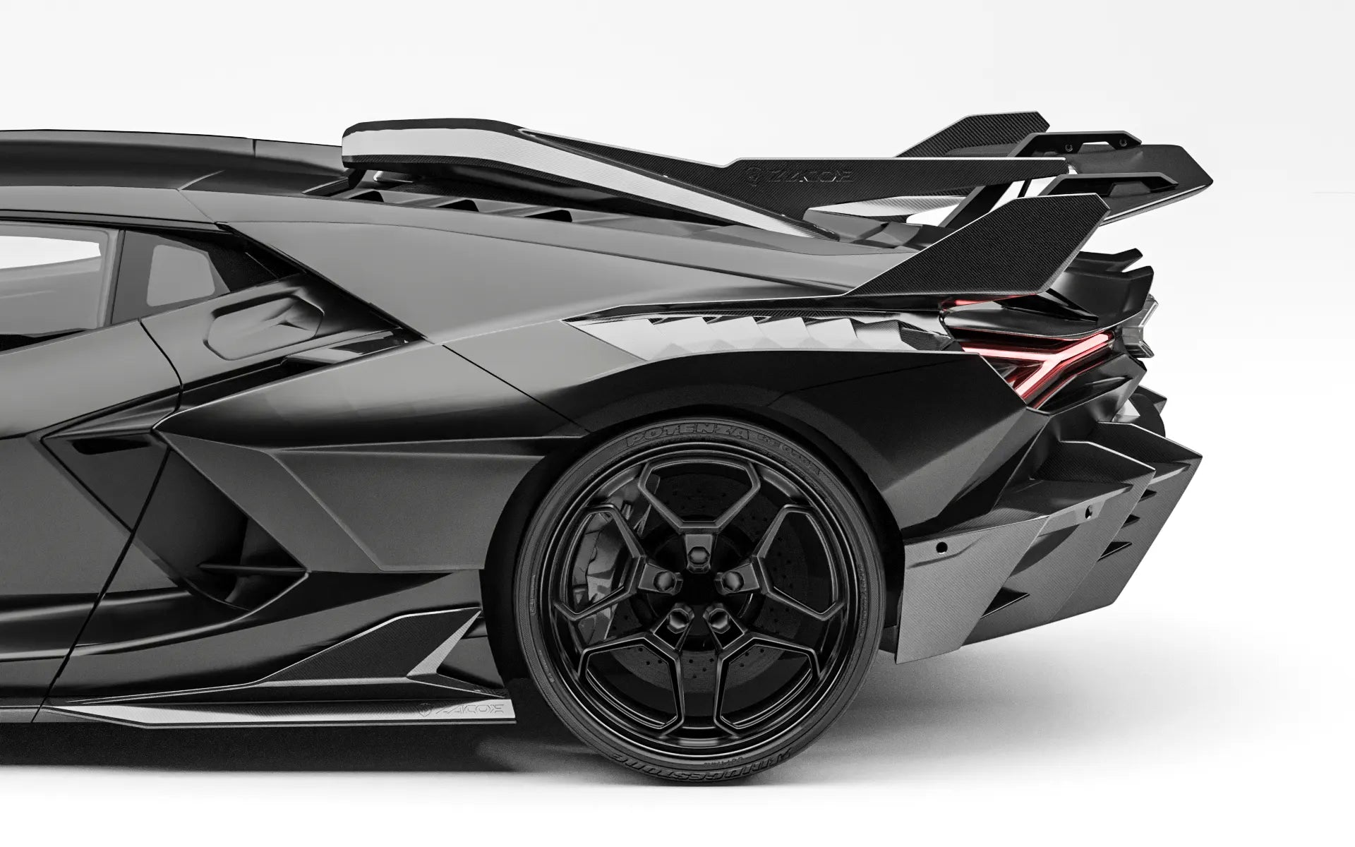 ZACOE Lamborghini Revuelto widebody carbon aero kit side profile