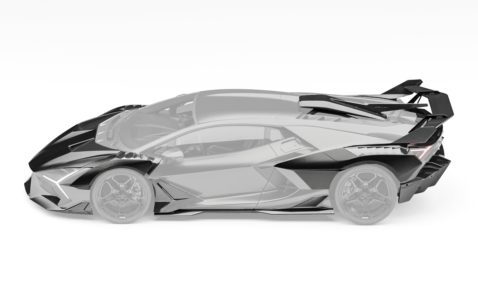 ZACOE Lamborghini Revuelto widebody carbon aero kit side profile