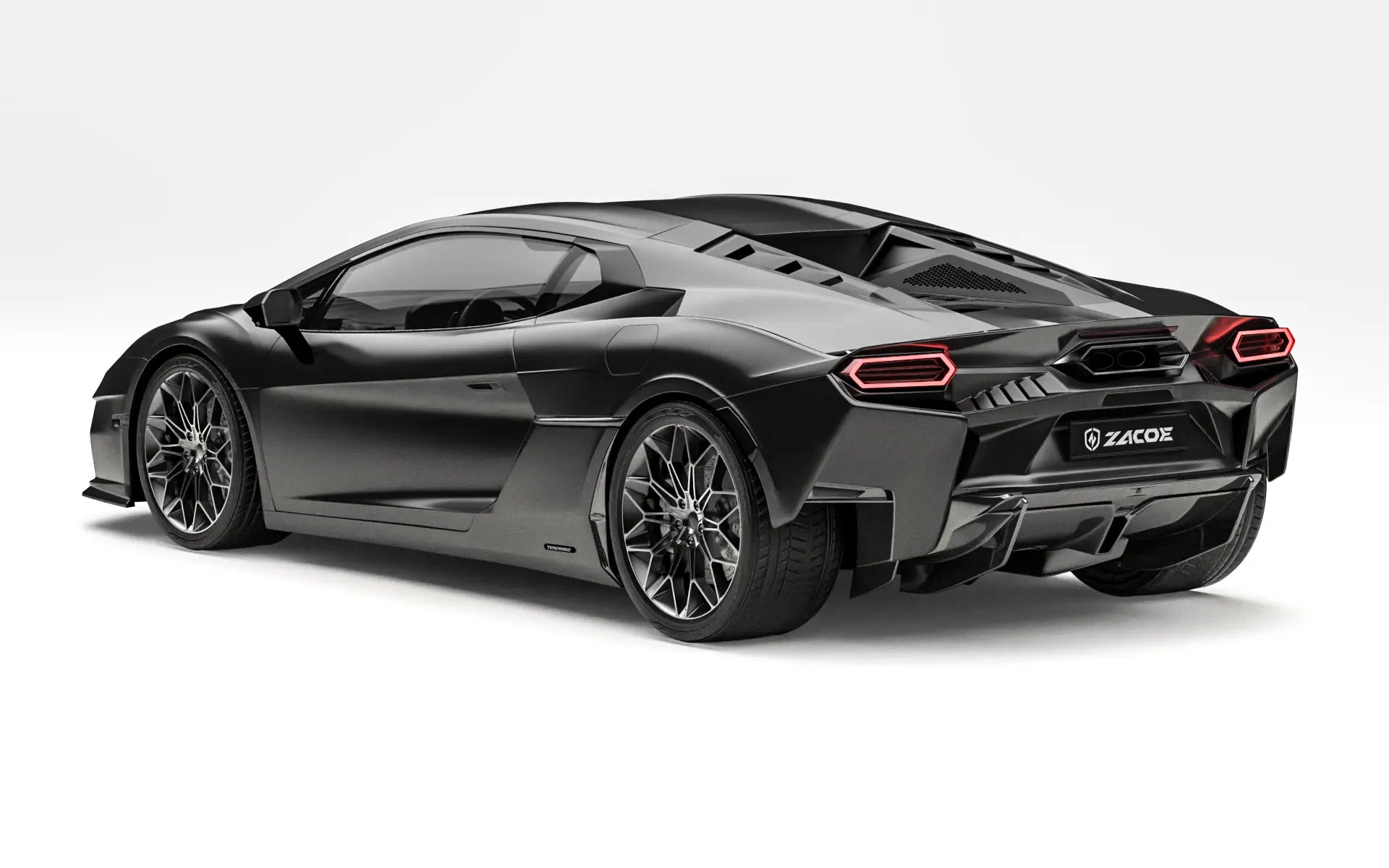 Lamborghini Temerario stock rear three quarter view