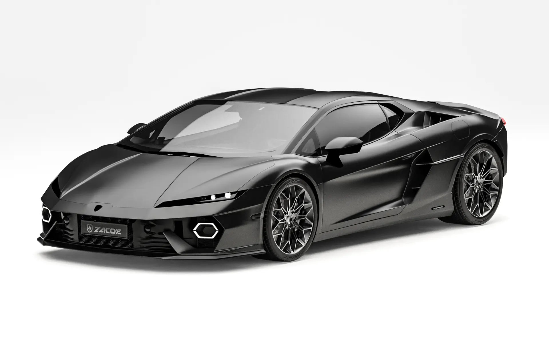 Lamborghini Temerario stock front three quarter view
