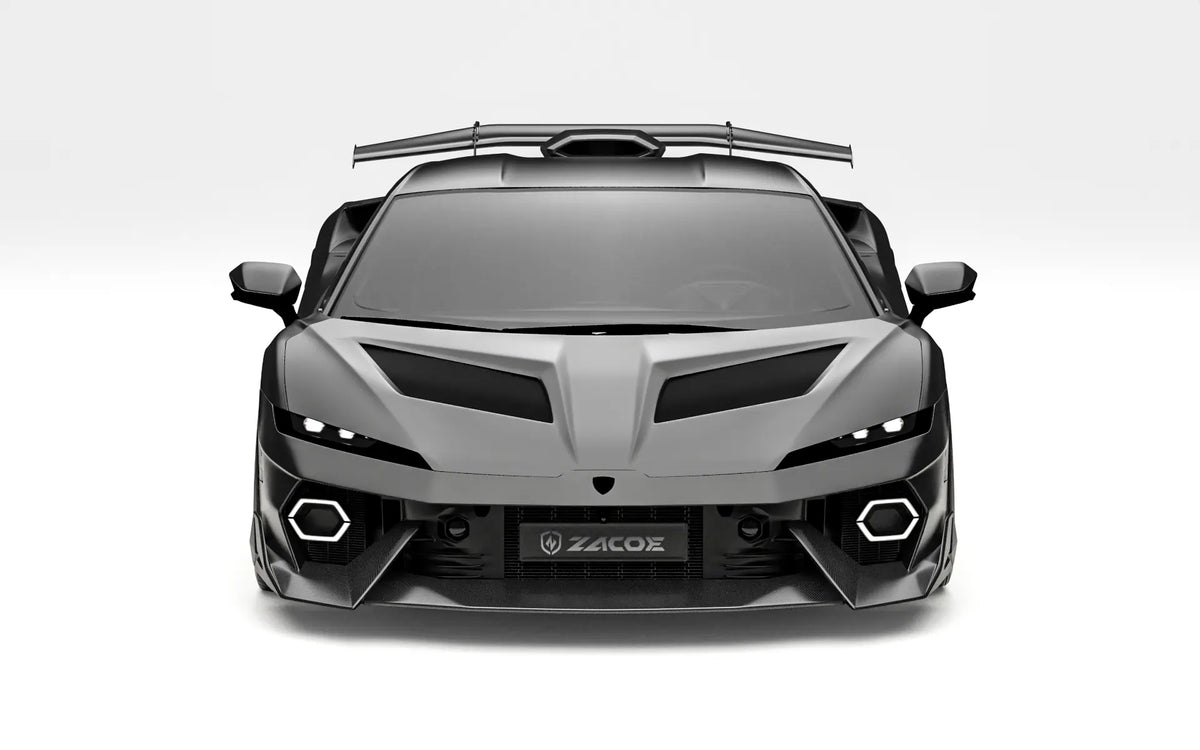 ZACOE Lamborghini Temerario carbon fiber body kit front view