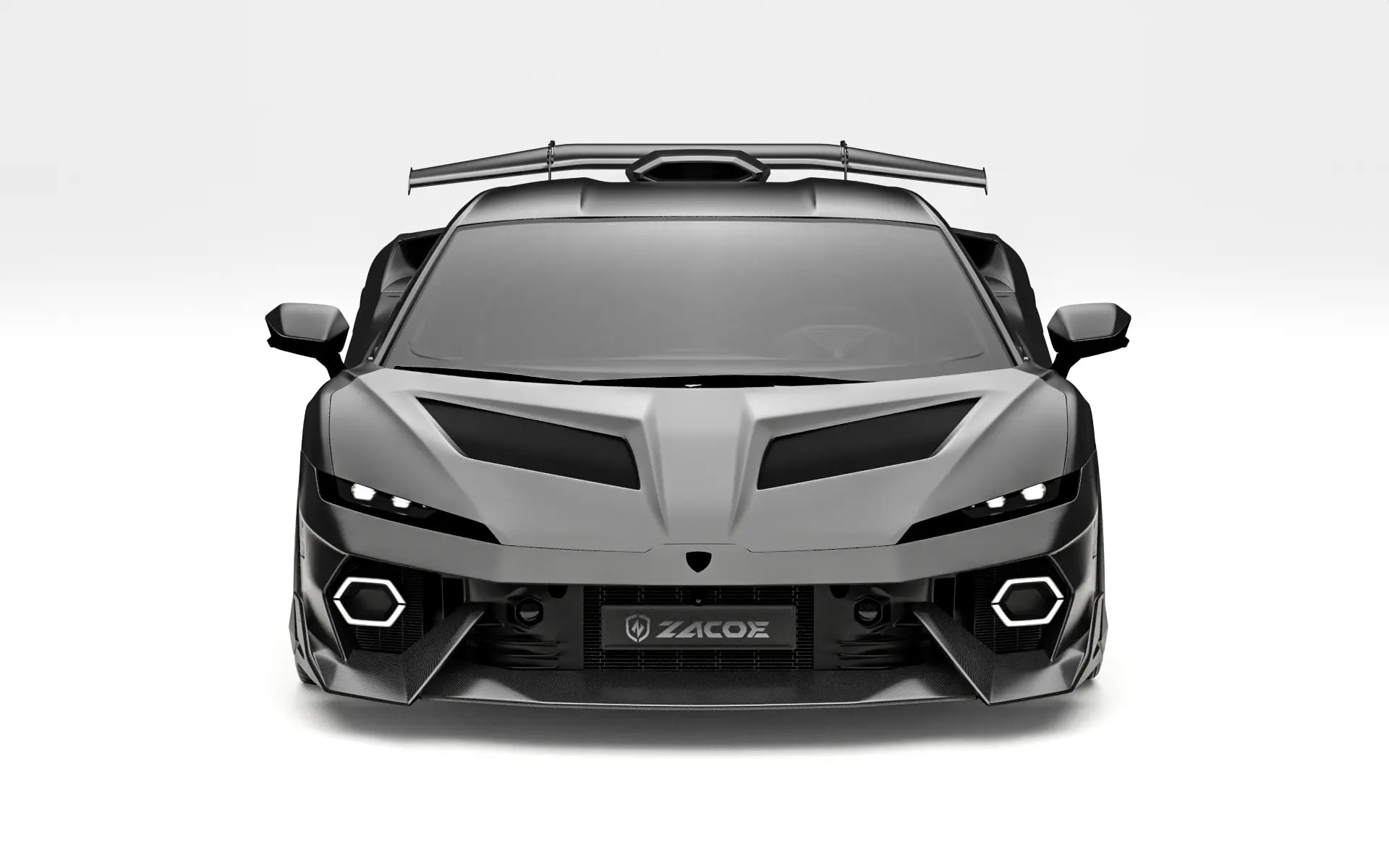 ZACOE Lamborghini Temerario carbon fiber body kit front view