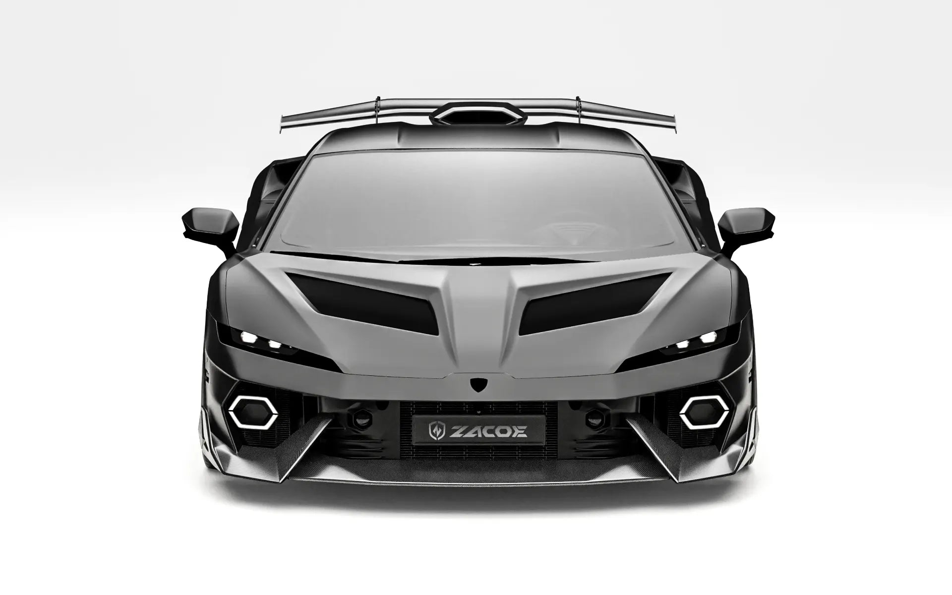ZACOE Lamborghini Temerario carbon fiber body kit front view