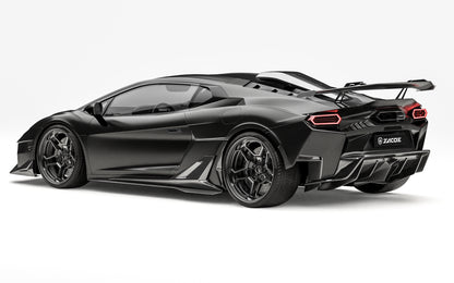ZACOE Lamborghini Temerario carbon fiber body kit rear three quarter view