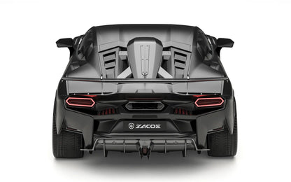 ZACOE Lamborghini Temerario carbon fiber body kit rear view