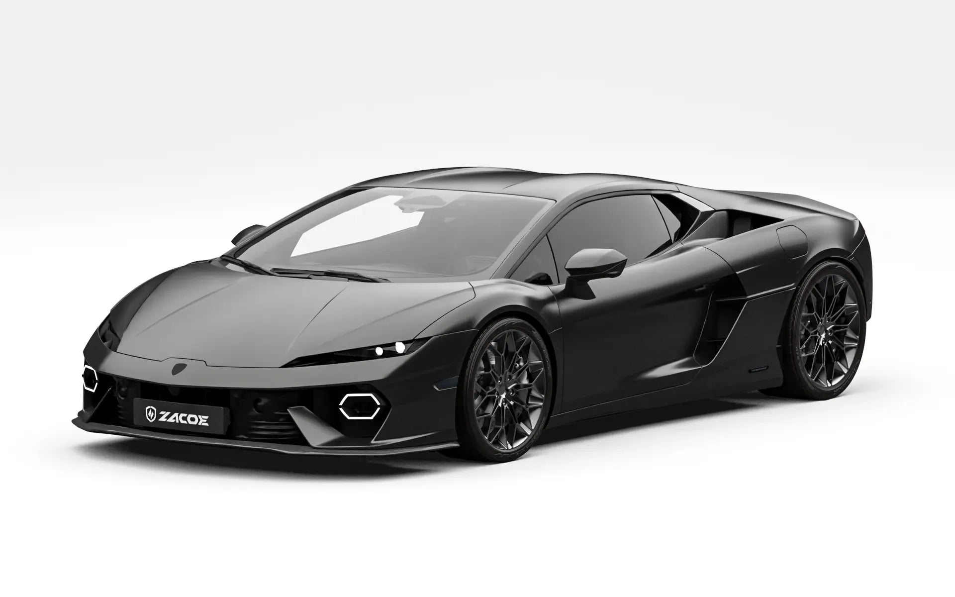 Lamborghini Temerario stock front three quarter view