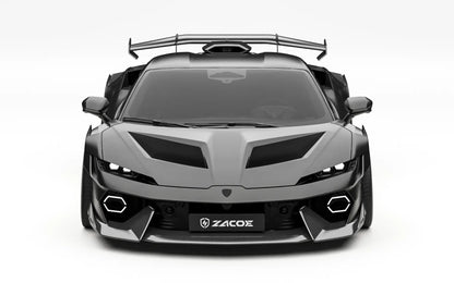 ZACOE Lamborghini Temerario widebody carbon fiber kit front view