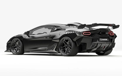 ZACOE Lamborghini Temerario widebody carbon fiber kit rear three quarter view