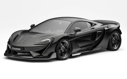 ZACOE McLaren 570S widebody carbon aero kit front three quarter view