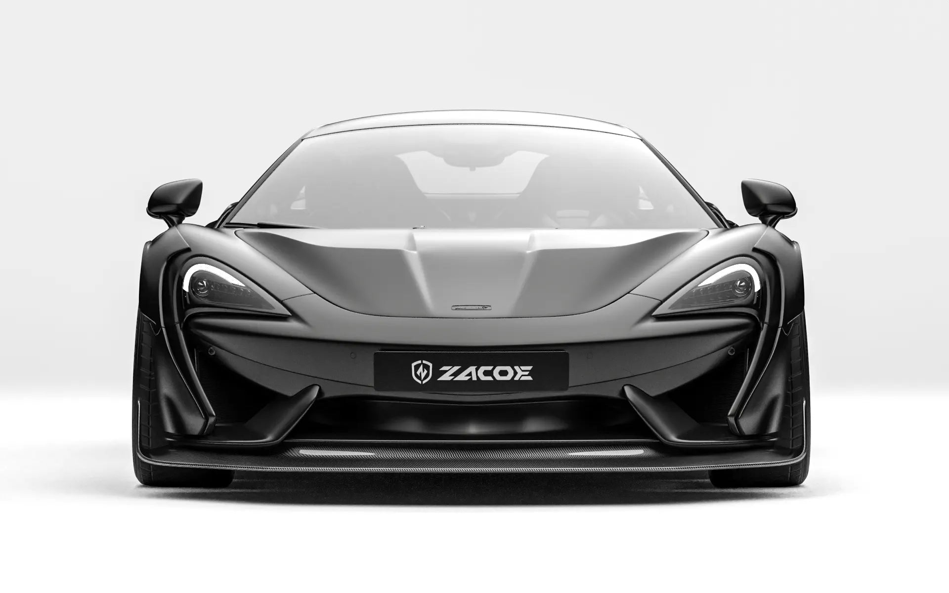 ZACOE McLaren 570S widebody carbon aero kit front view