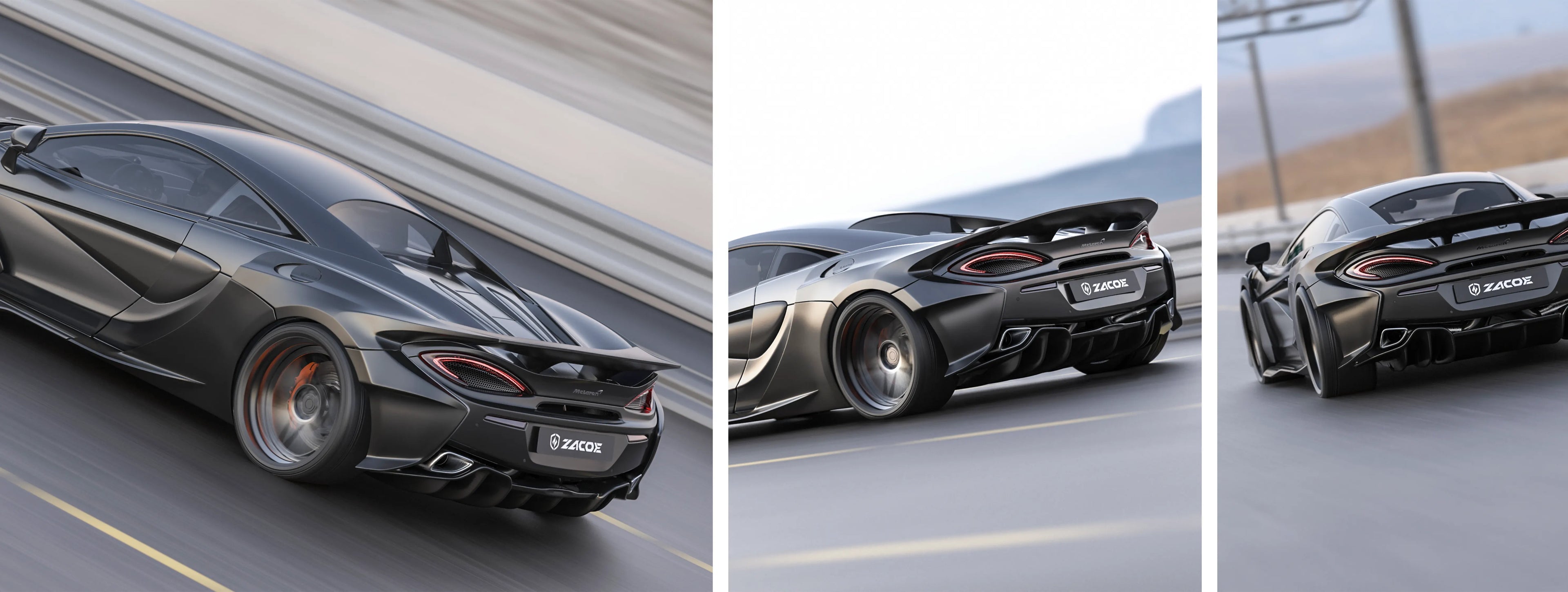ZACOE McLaren 570S widebody carbon aero kit real car scene 3