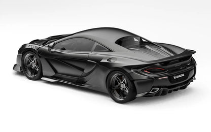 ZACOE McLaren 570S widebody carbon aero kit rear three quarter view