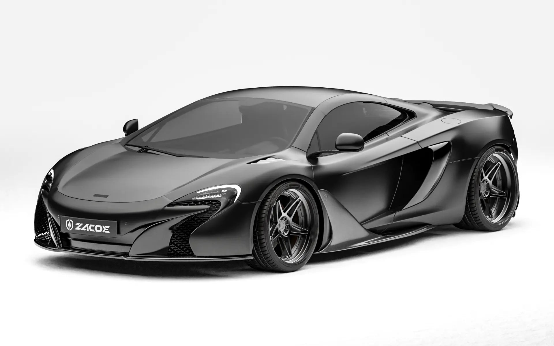 ZACOE mcLaren-650S-Body-Kit carbon aero kit front three quarter view