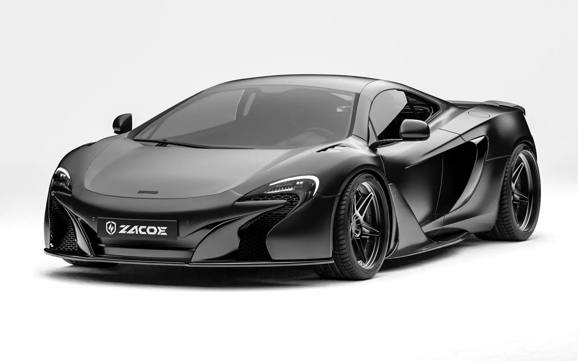 ZACOE mcLaren-650S-Body-Kit carbon aero kit front three quarter view