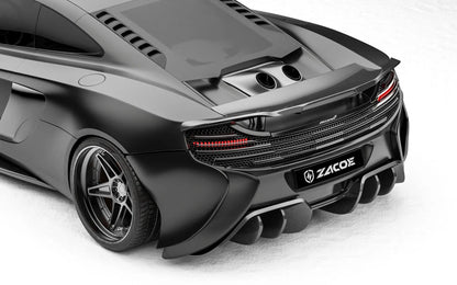 ZACOE mcLaren-650S-Body-Kit carbon aero kit rear three quarter view