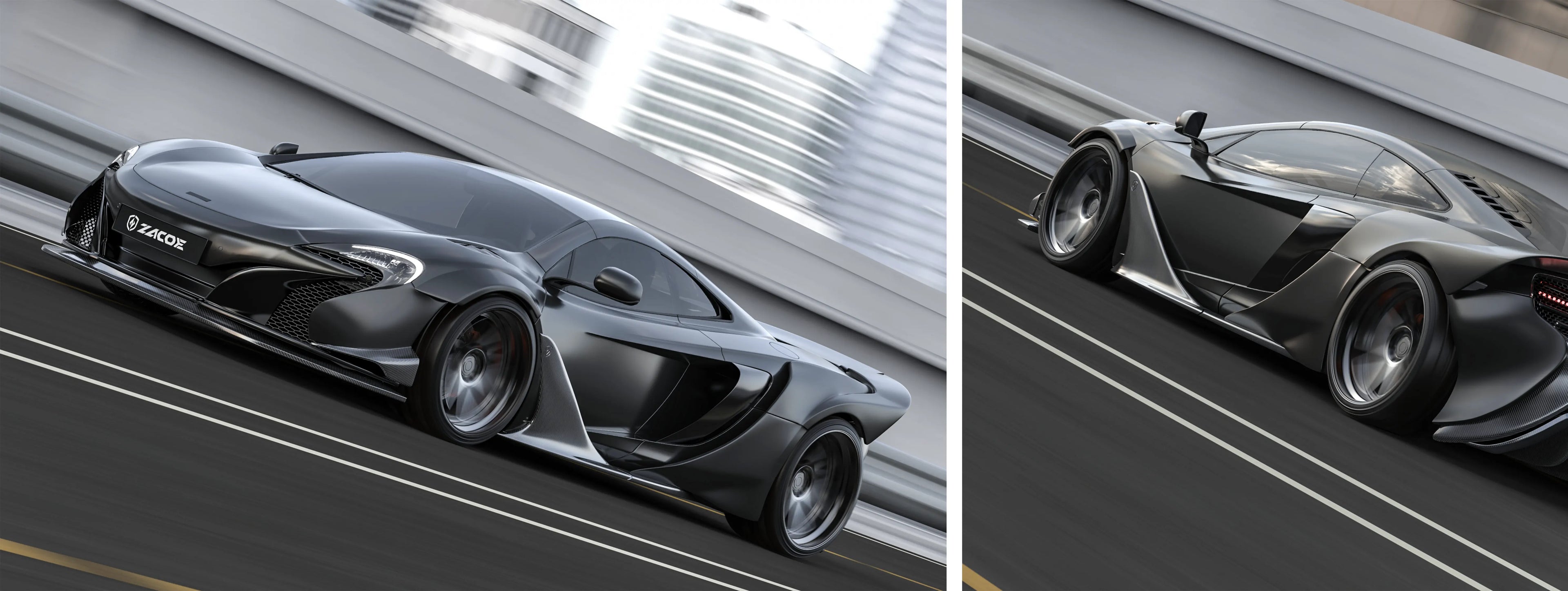 ZACOE McLaren 650S widebody carbon aero kit real car scene 1