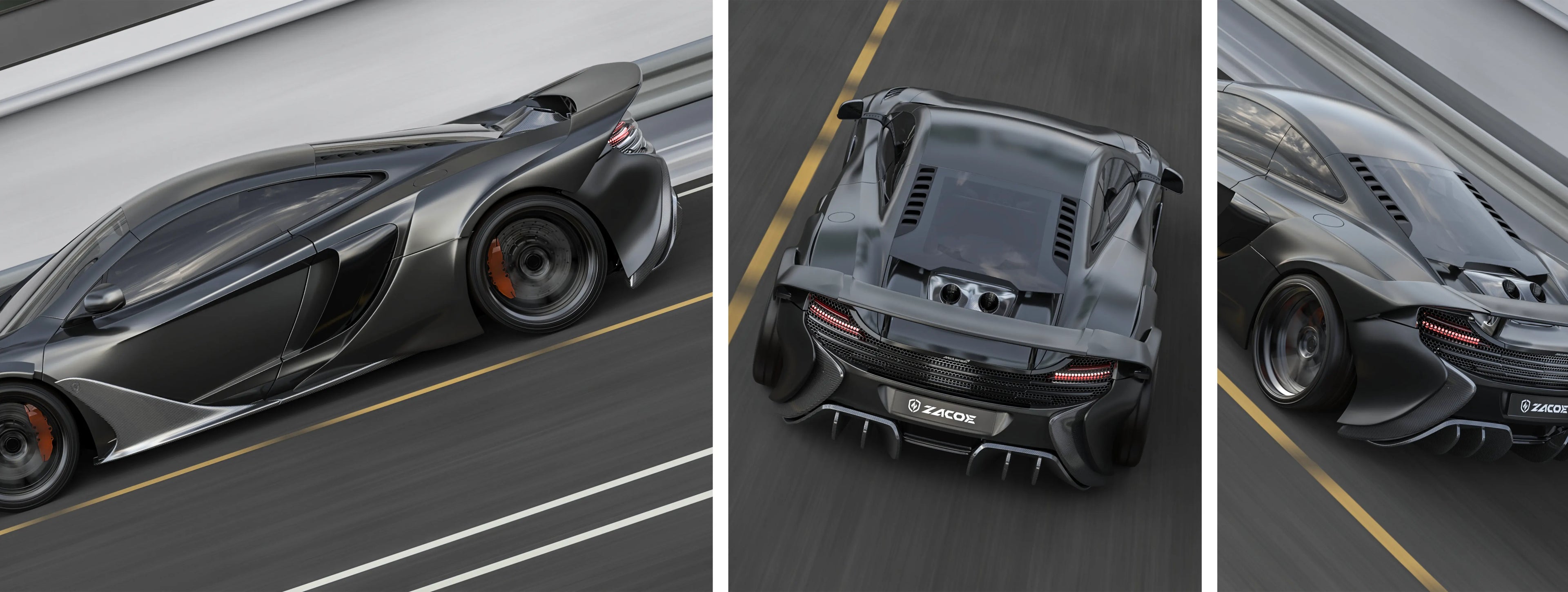 ZACOE McLaren 650S widebody carbon aero kit real car scene 3
