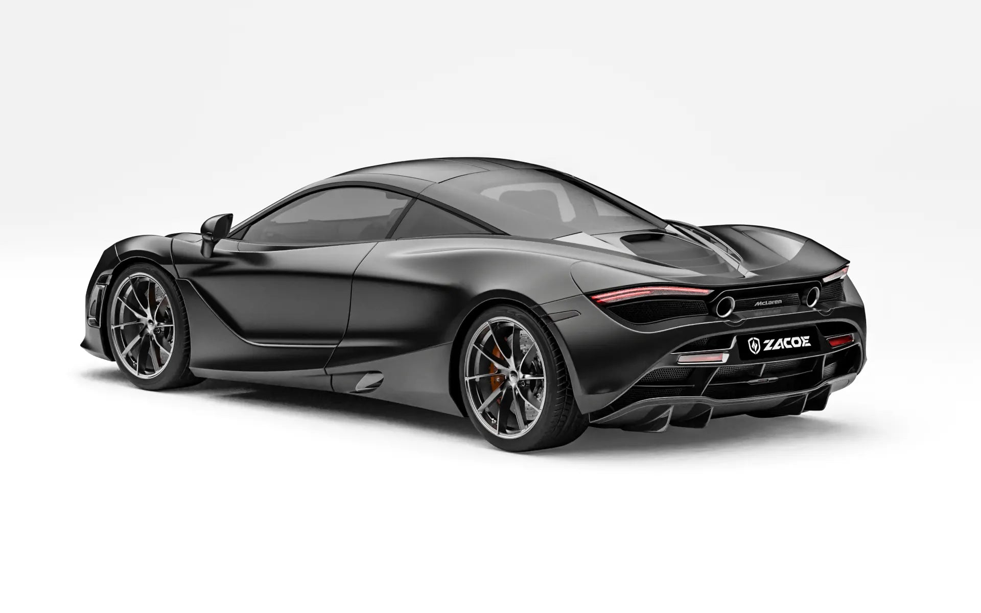McLaren 720S before carbon fiber body kit rear three quarter view