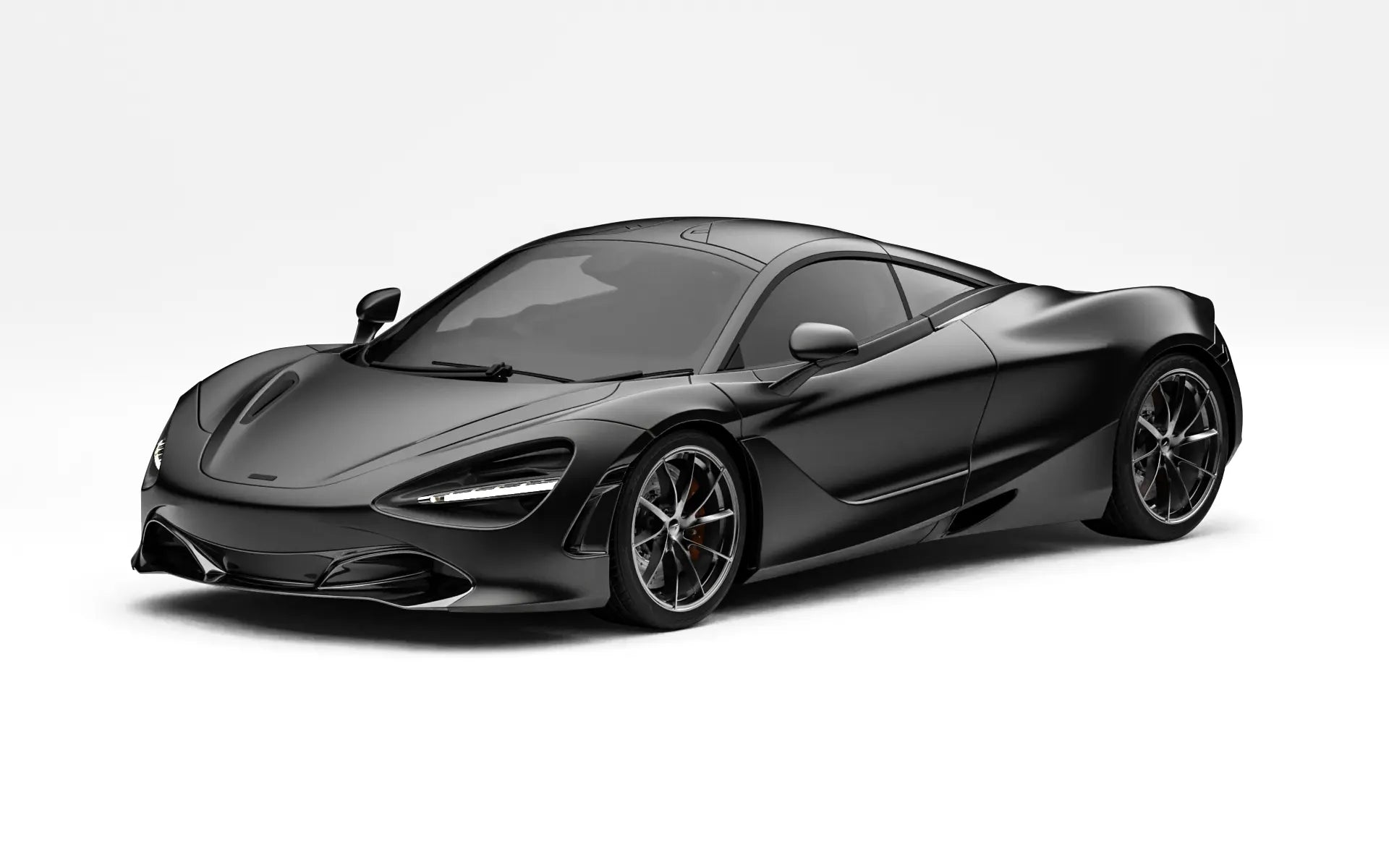 McLaren 720S before carbon fiber body kit front three quarter view
