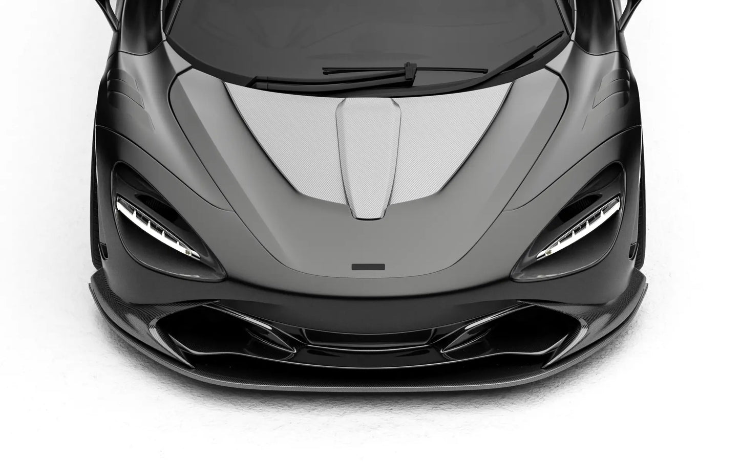 ZACOE McLaren 720S carbon fiber front splitter detail