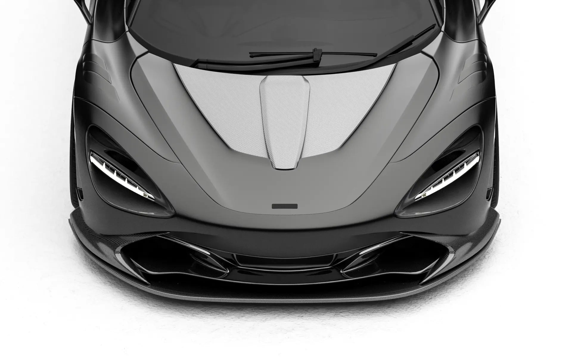 ZACOE McLaren 720S carbon fiber front splitter detail