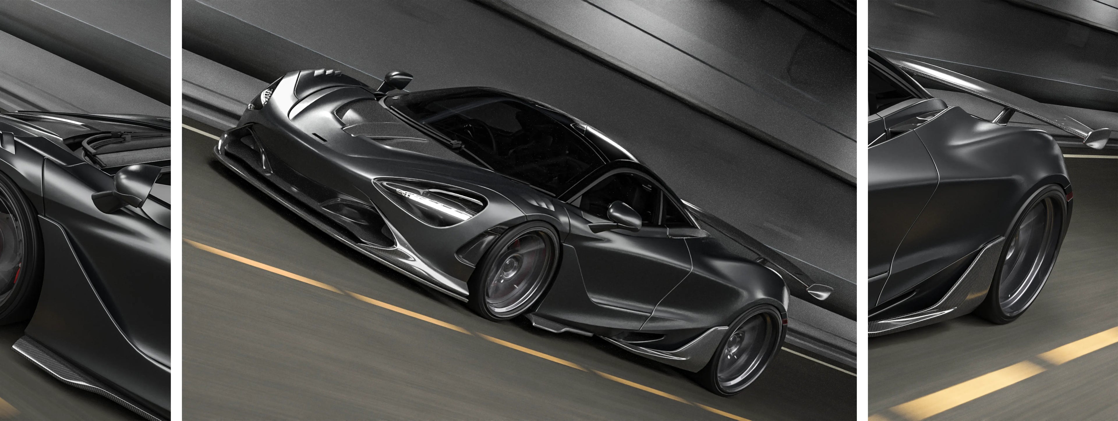 ZACOE McLaren 720S carbon fiber body kit real car scene 3