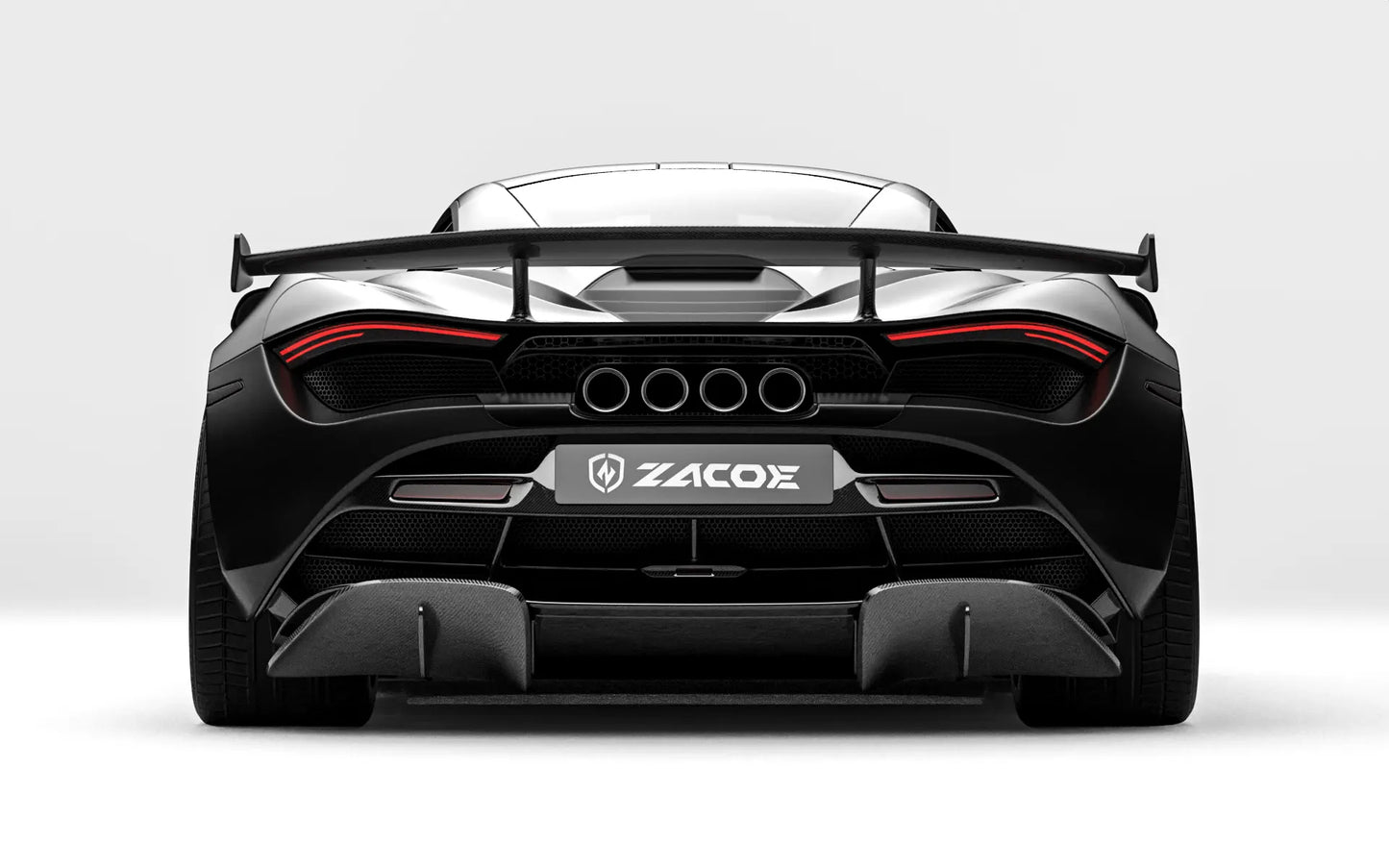 ZACOE McLaren 720S carbon fiber body kit rear view