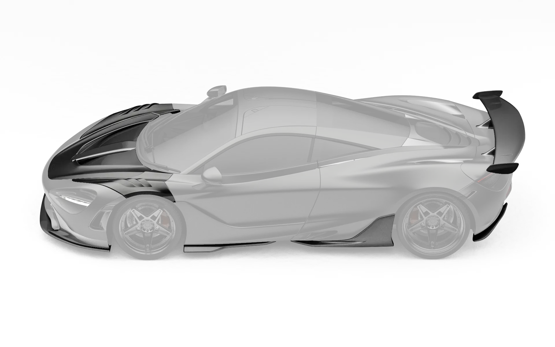 ZACOE McLaren 720S carbon fiber body kit side profile