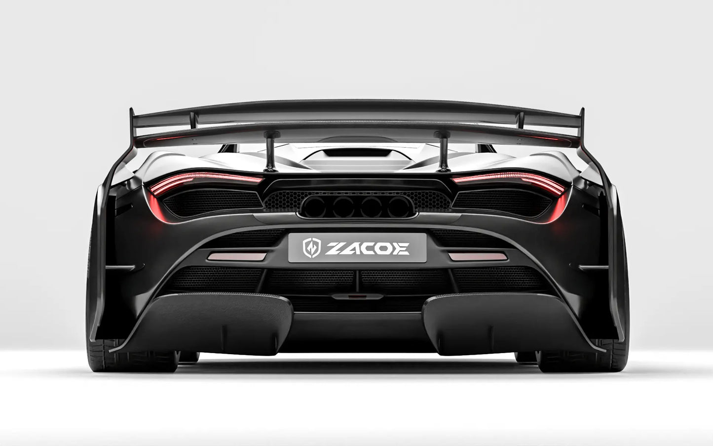 ZACOE McLaren 720S widebody carbon aero kit rear view