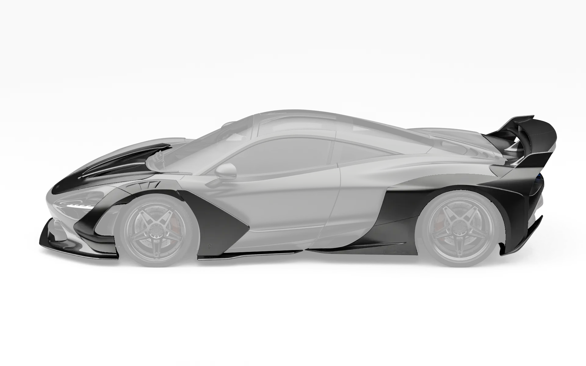 ZACOE McLaren 720S widebody carbon aero kit side profile