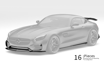 ZACOE Mercedes-AMG GT carbon fiber body kit front three quarter view