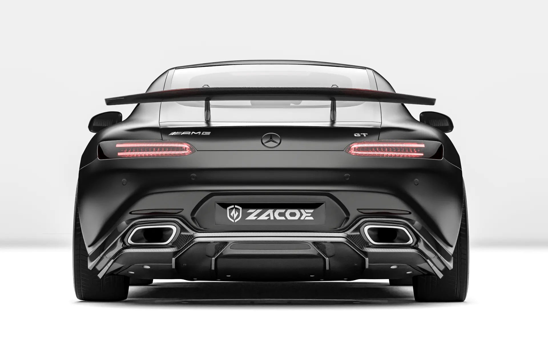 ZACOE Mercedes-AMG GT carbon fiber body kit rear view