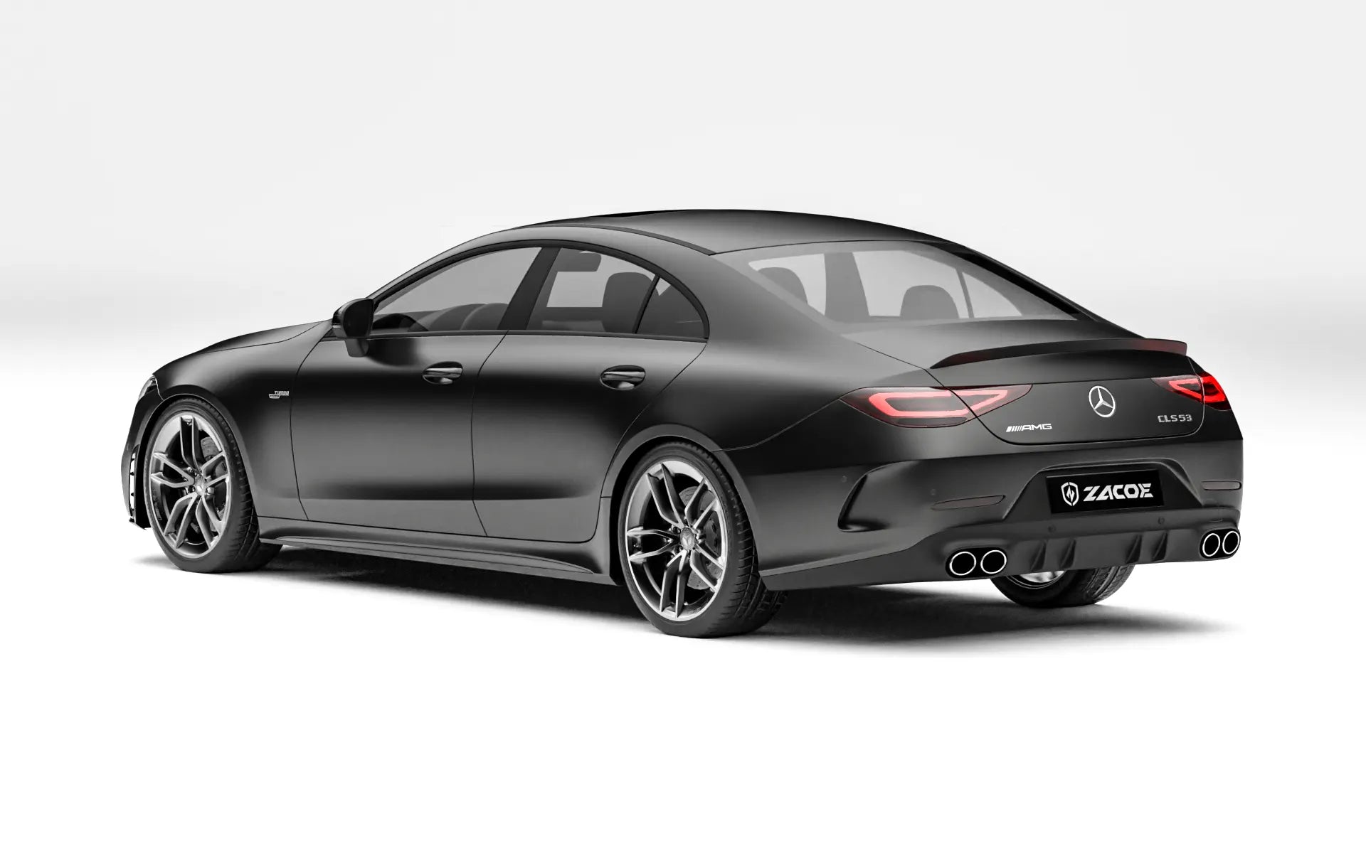 Mercedes-AMG CLS 53 before carbon fiber body kit rear three quarter view