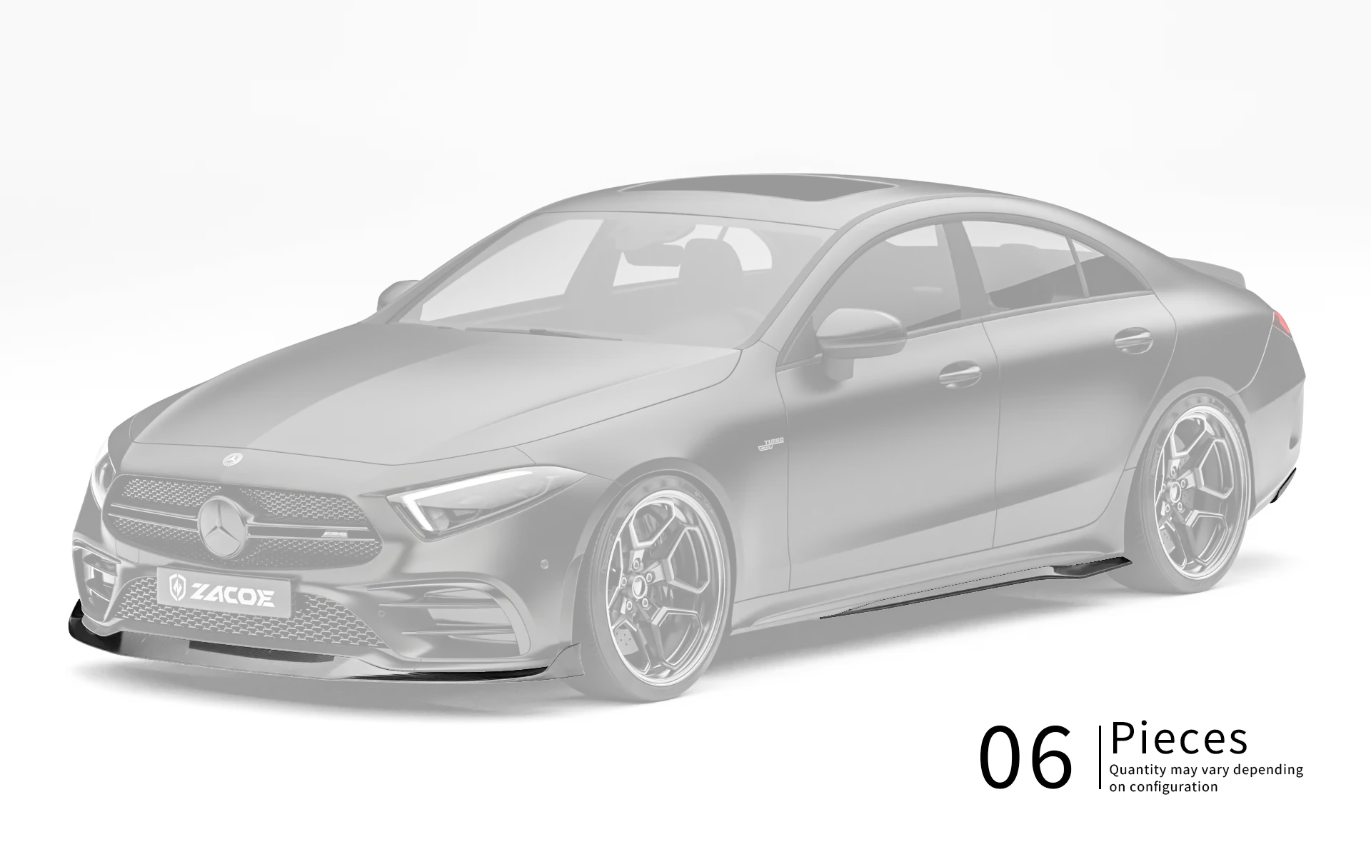 ZACOE Mercedes-AMG CLS 53 carbon fiber body kit front three quarter view