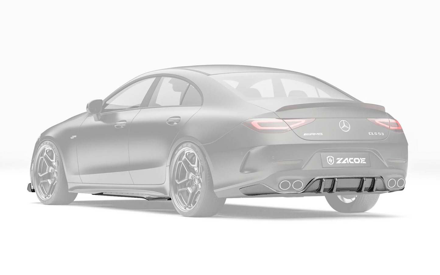 ZACOE Mercedes-AMG CLS 53 carbon fiber body kit rear three quarter view