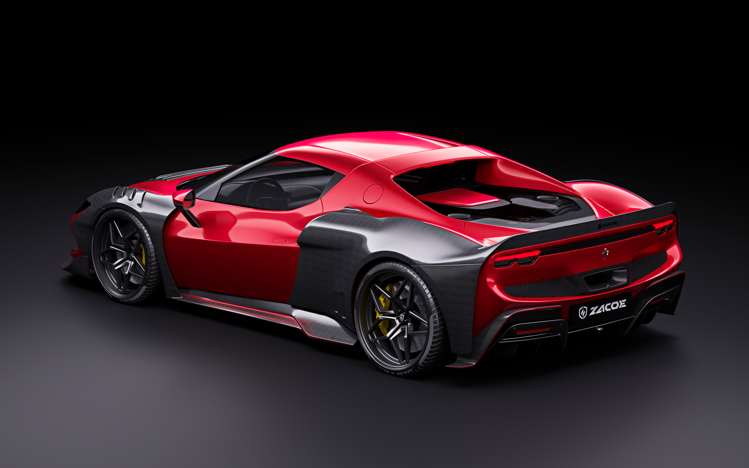 Ferrari 296 GTB with bodykit by ZACOE