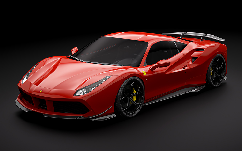 Ferrari 488 GTB with bodykit by ZACOE