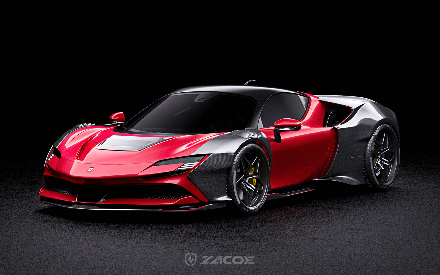 Ferrari sf90-stradale-carbon-fiber-widebody-kit