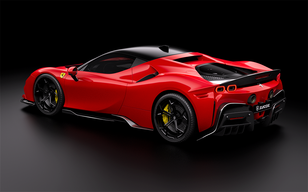 Ferrari F8 Tributo with bodykit by ZACOE